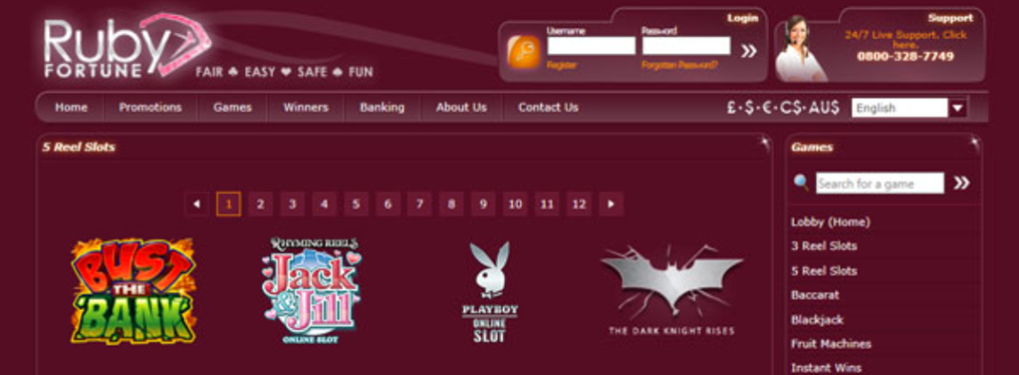 Ruby Fortune Casino Sister Sites No Deposit Bonus